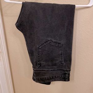 ASOS Denim High Rise Distressed Skinny Jean - Black (Size 34/28)